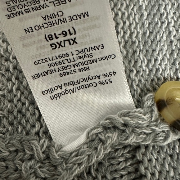 145 Time and Tru | NWT Gray Knit Women's Cardigan (size XL) - Picture 6 of 11